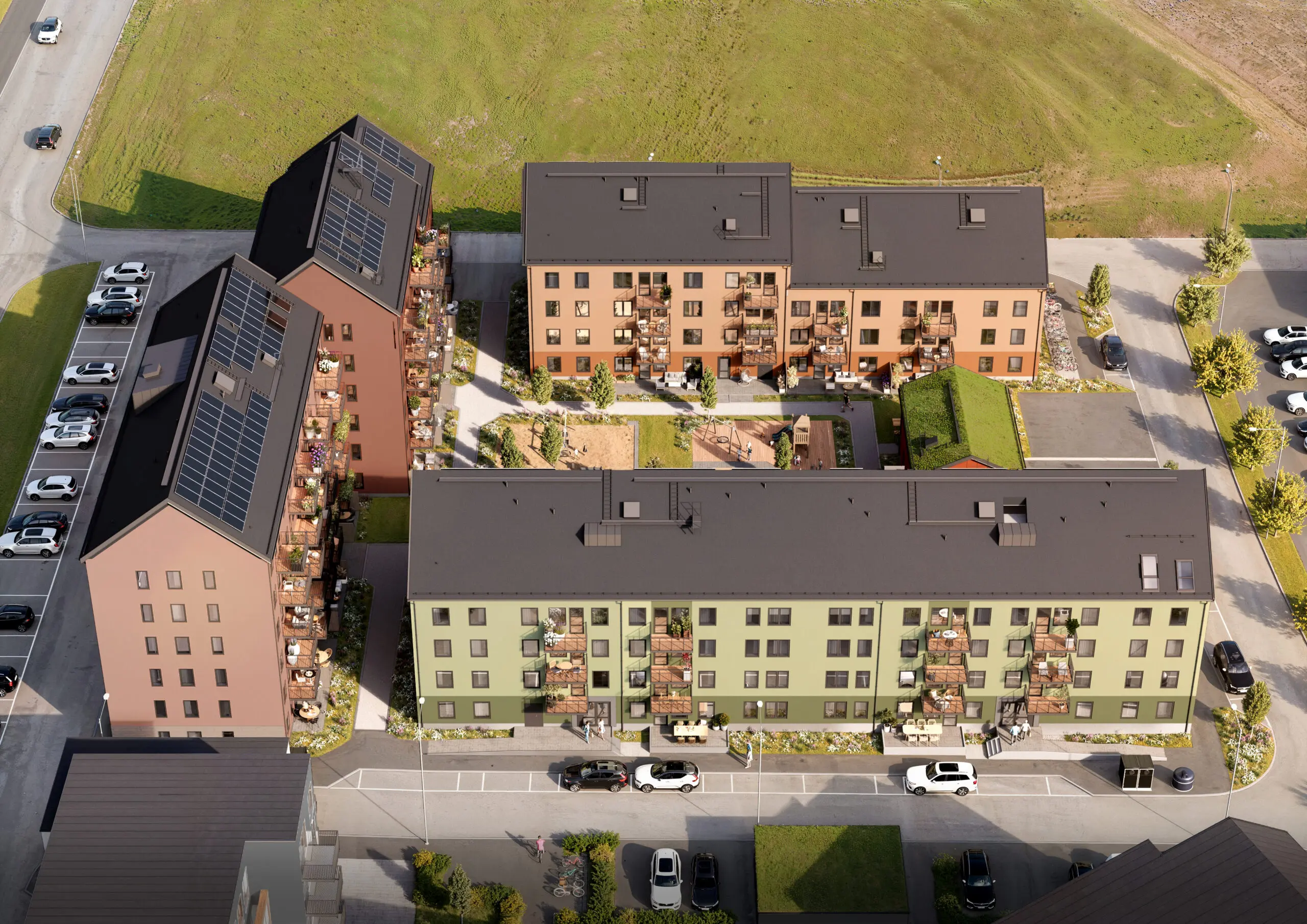 studio3d_Lindblomman_ext2_översikt Brygghuset Ursvik Hemvist