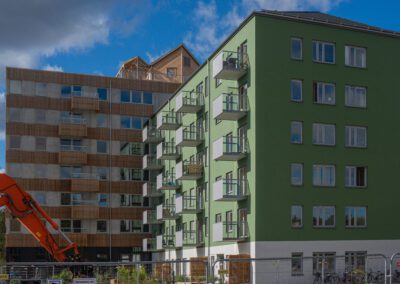 Hyreslägenheter och kollektiv i hus med takterrass i Uppsala